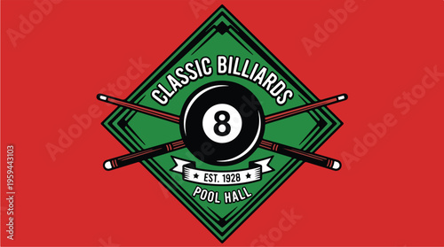Classic Billiards Pool Hall Logo.