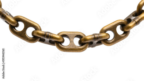 Принти на полотні Textured aged metal chain with a central stud link, strong and durable design element
