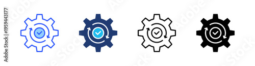 Consistency Multi Style Icon Set Vector 