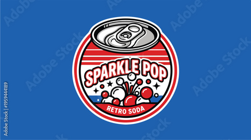 Retro Soda Can Logo Design.