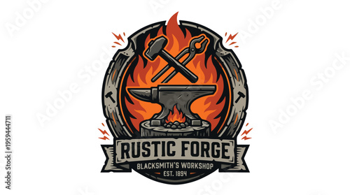 Rustic Forge Logo Design.