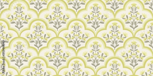 Seamless watercolour and unique floral pattern background for covers, notes, Soft backgrounds colour. Watercolour art work. Flower stalk. Colourful flower.	