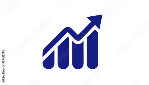 business graph with arrow