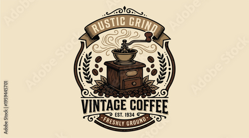 Vintage Coffee Grinder Machine.