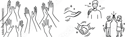 Ancient cave paintings of people and animals in a prehistoric setting