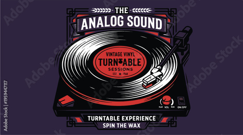 Vinyl Record Player Turntable.