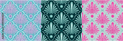 Colorful geometric collection seampless pattern. Fashion 80-90s mosaic textures. Retro memphis patterns. Set endless geometric design template 