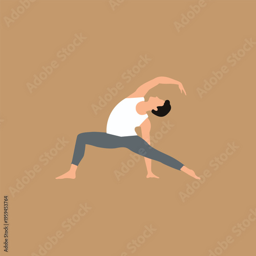 men doing a yoga pose in home