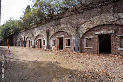 Obraz na płótnie 大久野島の中部砲台跡の風景（竹原市）