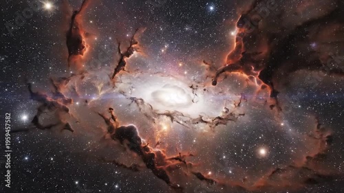 Celestial spectacle: Colorful nebulae and star clusters in the vastness of outer space