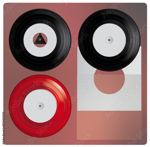 Vector bundle of EP, 7 Inch records including coloured 45