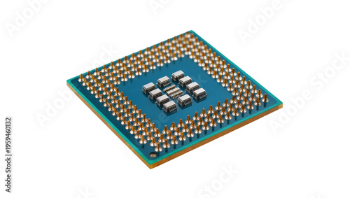 Central processing unit with golden pins, vital component for advanced computer systems
