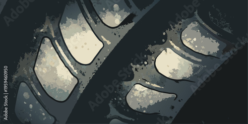 Close up of a weathered metal grate with geometric patterns