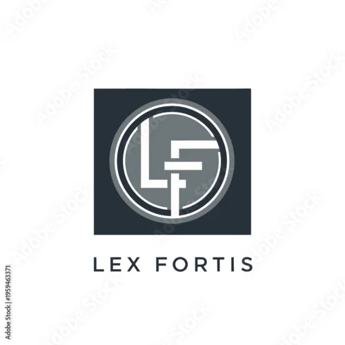 Fototapeta samoprzylepna Minimalist initial letters LF monogram logo design, law firm corporate identity on isolated white background.
