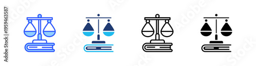 Legislation Multi Style Icon Set Vector 