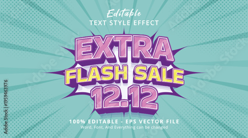 Extra Flash Sale style effect, editable text effect