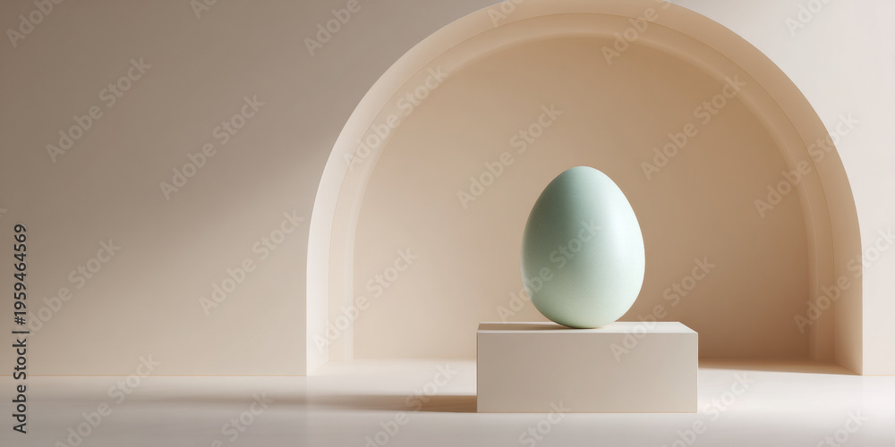Fototapeta premium Spring Easter egg pedestal display