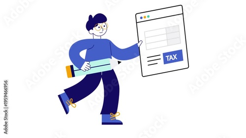 Tax Filing Animation MP4 File		