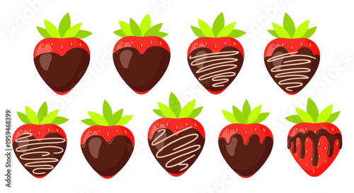 Chocolate Covered Strawberries Assortment: Dark Chocolate Drizzled & Plain