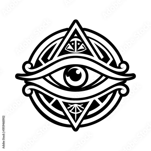 Horus eye icon designed in filled style