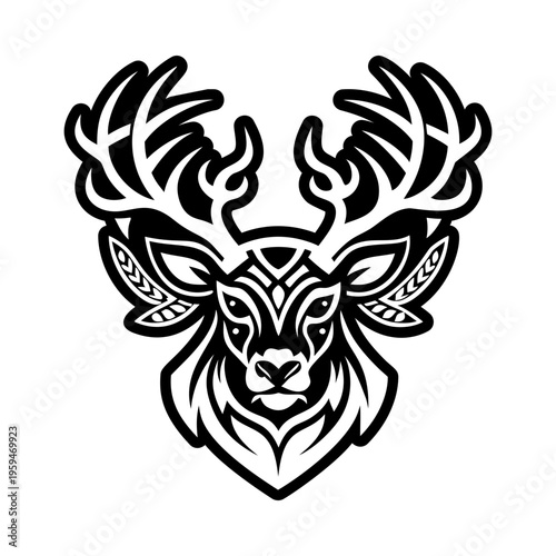 A filled style icon of stag antlers symbol