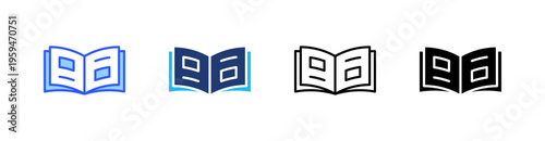 Magazine Multi Style Icon Set Vector 