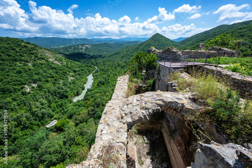 Ujarma Fortress and Iori River landscape in Georgia
