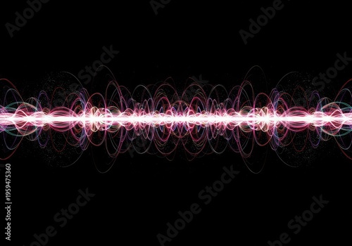 Dynamic vibrant waves forming an intricate abstract pattern representing harmonic resonance and vibrational energy concepts, resonance, wallpaper, swirling