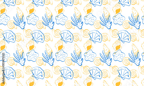 Whimsical Summer Theme Seamless Pattern