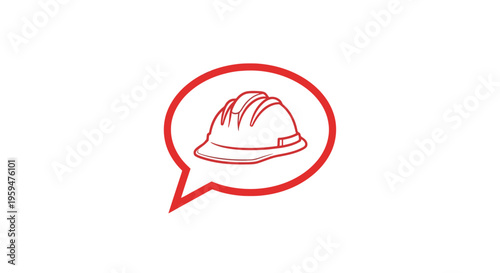 Construction Safety Hard Hat Icon.