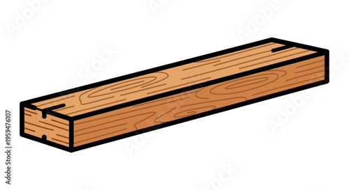 Wooden Plank Timber Beam Construction Material.