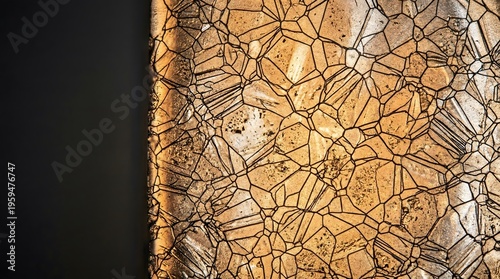 Microscopic view of copper, intricate details and texture , autonomous AI agents, silicon wafer, microprocessor macro, artificial intelligence hardware, semiconductor technology