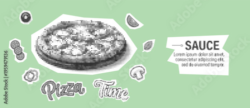 Pizza Making Ingredients and Tools Sticker Set