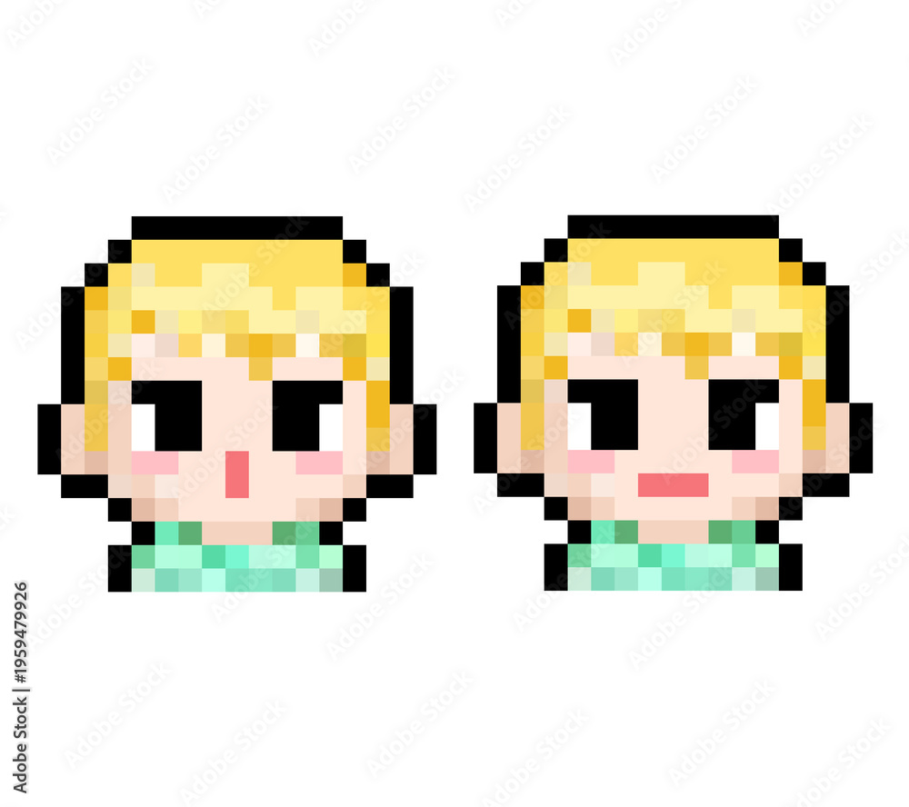 Fototapeta premium cute boy 8bit pixel art