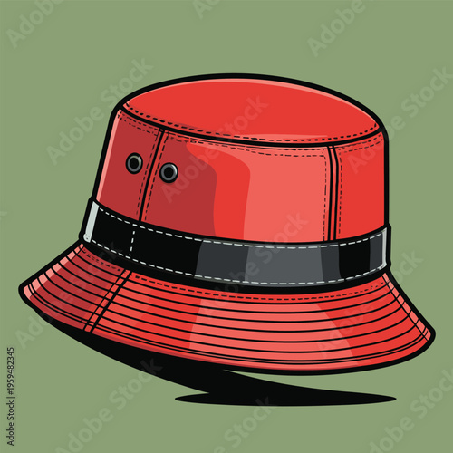 bucket hat vector image