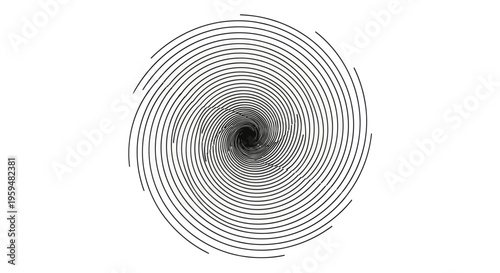 Intense black and white spiral vortex, drawing the eye inward