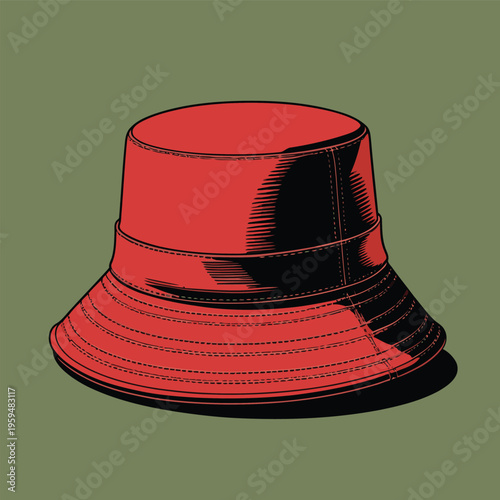 bucket hat vector image