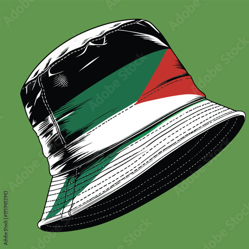 bucket hat vector image