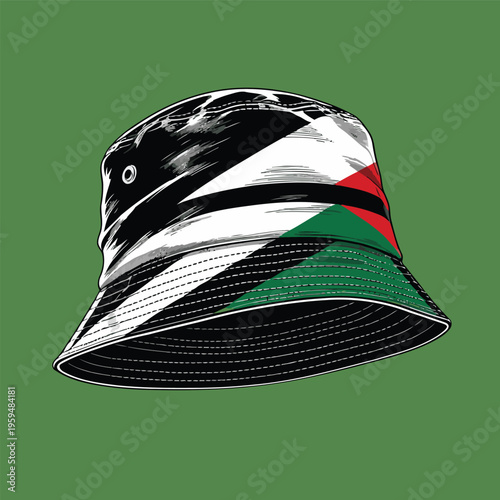 bucket hat vector image