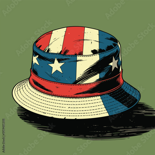 bucket hat vector image