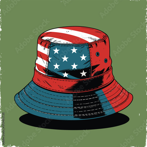 bucket hat vector image