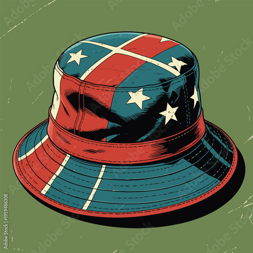 bucket hat vector image