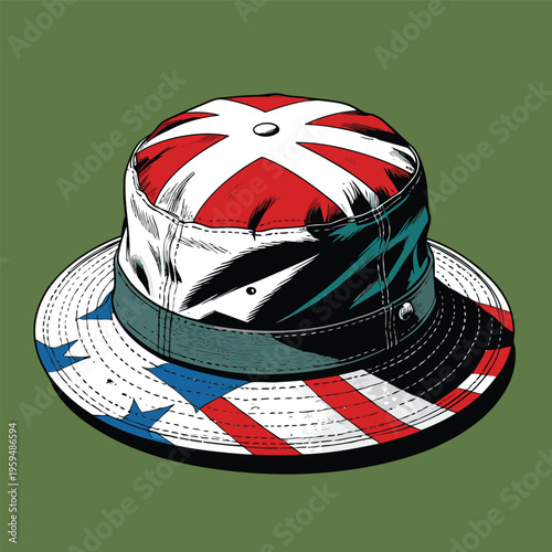 bucket hat vector image