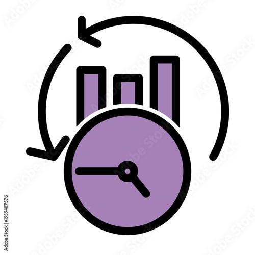 Instant Sync Data Tracking icon from the Digital Business icon collection (Glyph Color Lineal Style)