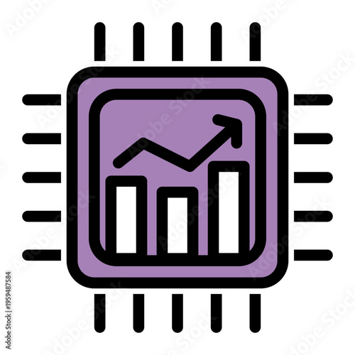 Digital Technology Automation icon from the Digital Business icon collection (Glyph Color Lineal Style)