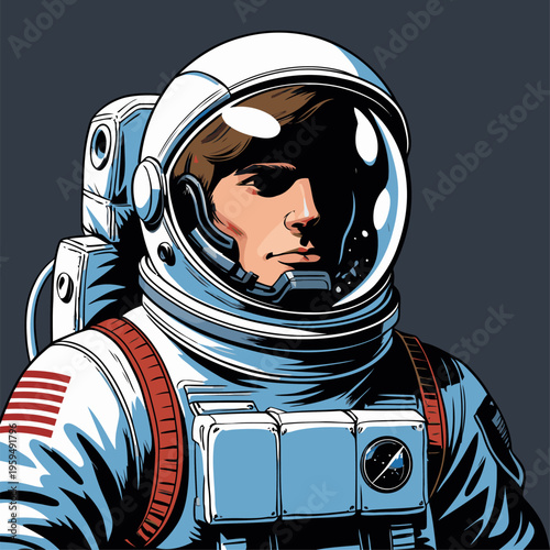 realistic astronaut vector image
