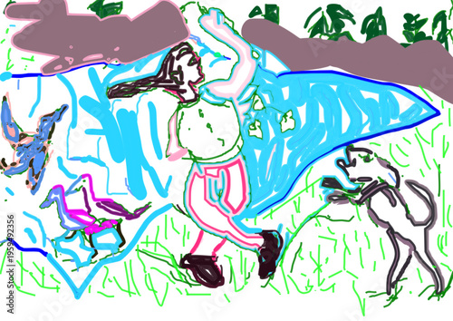  THE DANCING GIRL  with animal