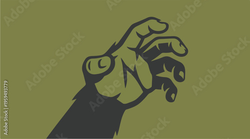 Monster Hand Fist Illustration.