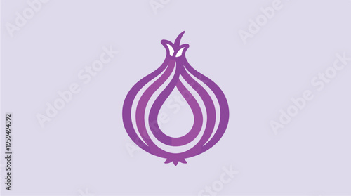 Purple Onion Vegetable Illustration 1.