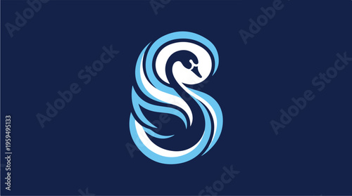 Swan Logo Design Template.